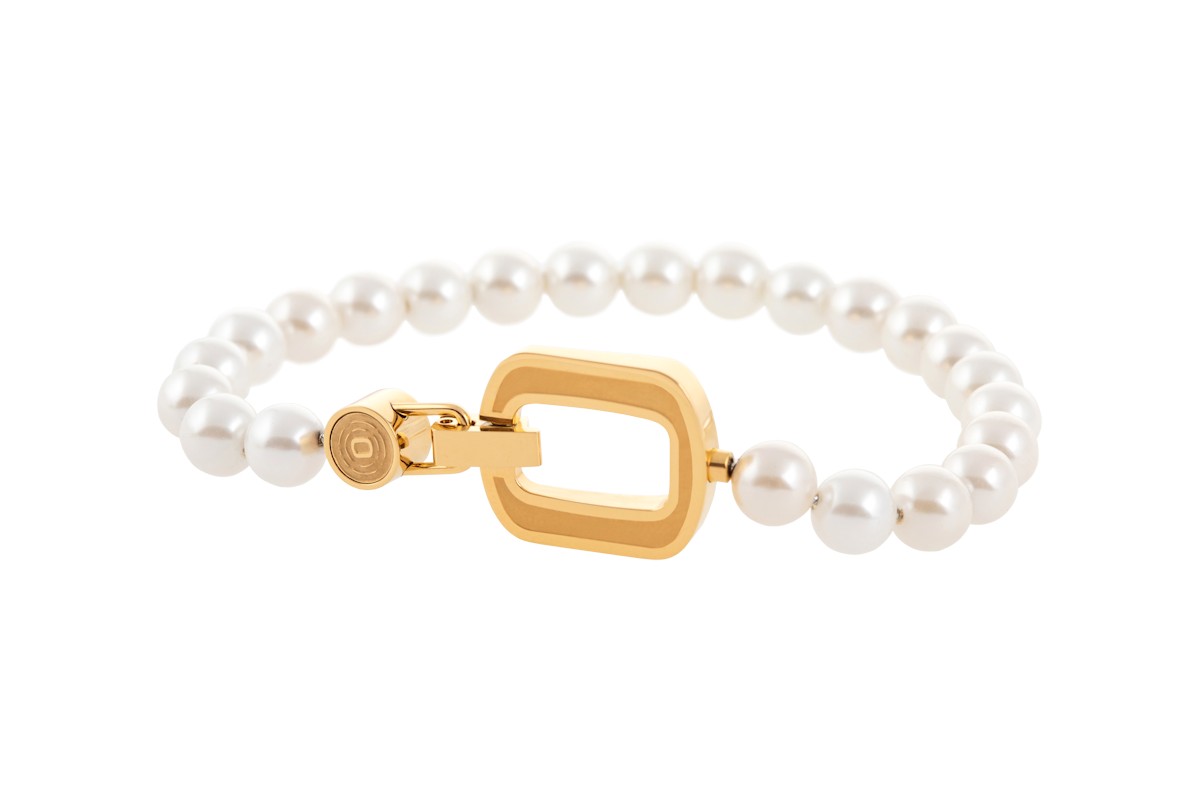 ORGANO Vital Perlen-Armband Gold S = 17 cm